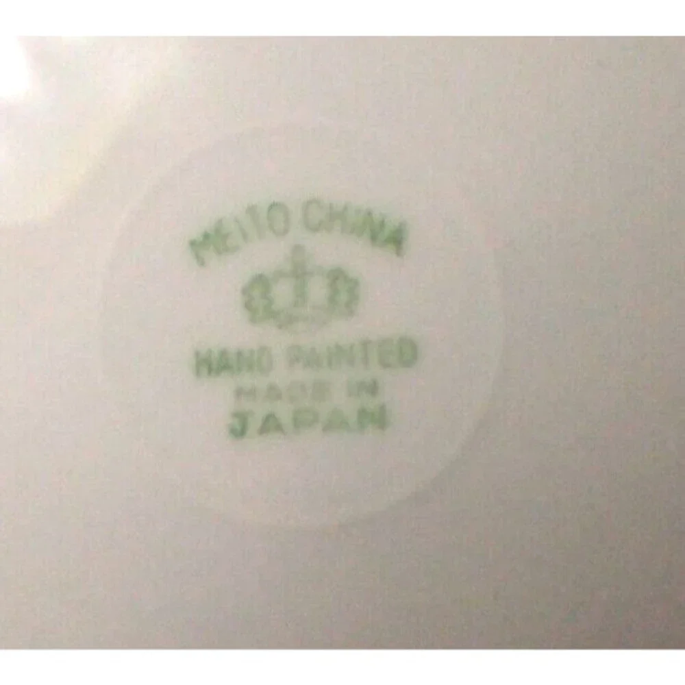 Set of 3 Vintage Meito Japan Hand Painted Scenic Lakeside Decorative Plates